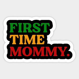 First Time Mommy, Rasta Colors, African Sticker